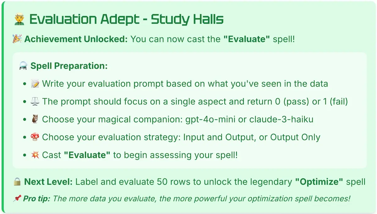 Instructions for evaluation mode. Instructions for evaluation mode.