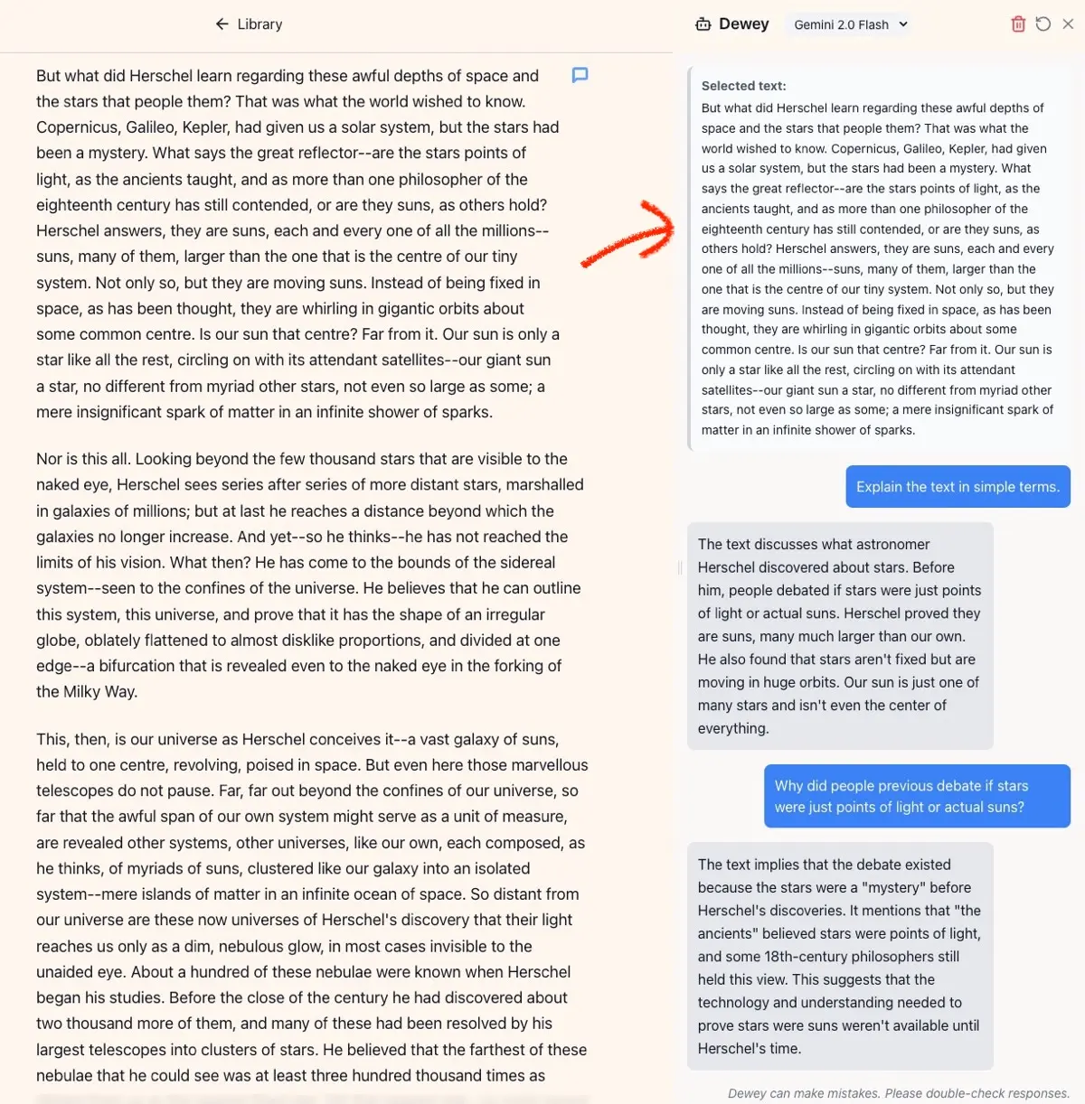 Dewey answers simple queries Dewey answers simple queries