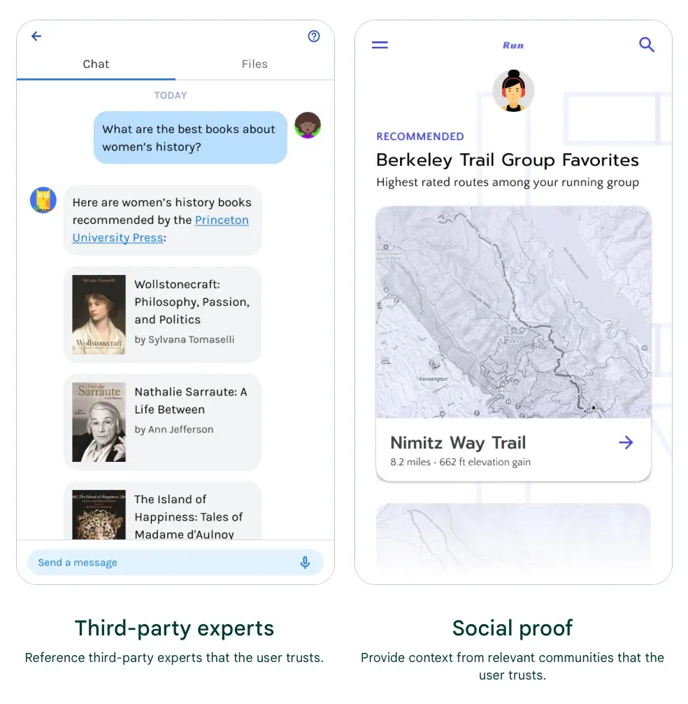 Example of attribution via social proof Example of attribution via social proof